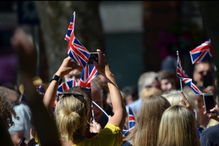 Crowd control at royal visit