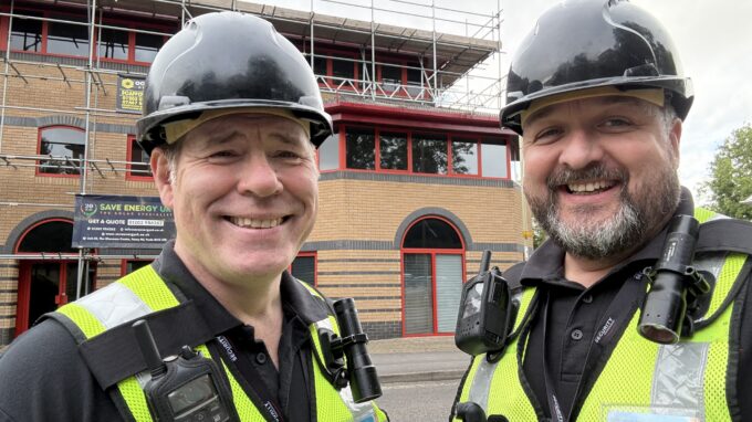 Venture Training & Consultancy - People Director David Boyle and MD Paul Howe outside the new office